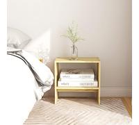 MNISDFL Lot de 2 tables de chevet - 40 x 30,5 x 40 cm - En pin massif - Avec beaucoup d'espace de rangement et beau grain de bois - Pour salon, chambre à coucher