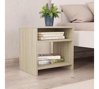 MNISDFL Table de chevet en chêne Sonoma - 40 x 30 x 40 cm - En bois avec compartiment ouvert et étagère - Table de chevet robuste pour espace de rangement - Polyvalente comme table d'appoint ou coffre