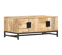 MNISDFL Table de chevet pour canapé, table de chevet, table pour ordinateur portable, table basse, 90 x 55 x 40 cm, en bois massif de mangue, convient pour salon, chambre à coucher, bureau