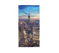 Mnsruu New York City scape Night Serviette de bain douce 76 x 38 cm