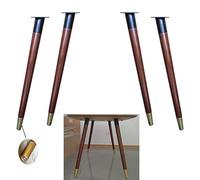 MNUvxzaewf Pieds de Table Basse en Bois, Pieds à Manger Remplacement, Bureau d'ordinateur, avec Manchon Fer(Oblique,73.5cm)