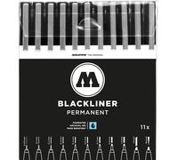 MO200485 - Jeu complet Blackliner, 0,05 - 1,00 mm, noir, fineliner, lot de