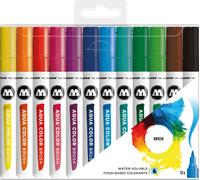 MOLOTOW Feutres Aqua Color Brush avec mine pinceau encre à base d’eau Étui Basic Set 1