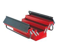 Boîtes à outils métallique avec 5 compartiments - rouge et noir - 53 x 20 x 20 cm MOB