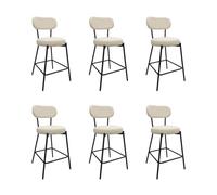 MOB-IN Chaises Celeste îlot Bar métal Tissu Velours côtelé H65cm