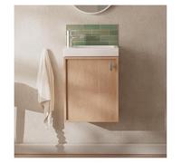 MOB-IN Ensemble Meuble Lave-Mains décor chêne Frame + Robinet