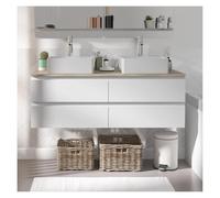 MOB-IN Ensemble Meuble Sorrento Double Vasque Suspendu 120cm