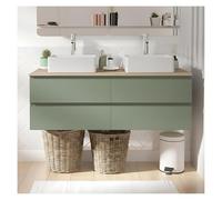 MOB-IN Ensemble Meuble Sorrento Double Vasque Suspendu 120cm