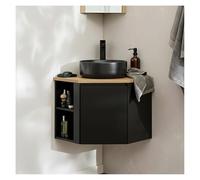 MOB-IN Ensemble Meuble sous Vasque d'angle Sorrento + Vasque Noire