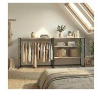 MOB-IN Lot de 2 portants vêtements sous combles KADRA modulables 200x85cm
