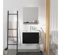 MOB-IN Meuble simple vasque 60cm SORRENTO + vasque | Avec vasque