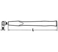 MOB Outillage 6803000201 Manche en Frêne pour rivoir/menuisier/électricien 280 mm