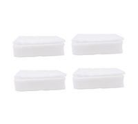 Mobestech 4 Pcs Porte-œufs avec Couvercle Plateaux à Œufs en Mousse Pe 20 Alvéoles Conservation Fraîcheur Maison