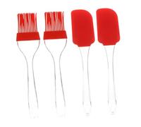 Mobestech 4 Pièces Spatule à Barbecue Pinceau à Huile en Silicone en Silicone Léger pour Étaler les Sauces la Cuisine et Grillades Couleur Aléatoire