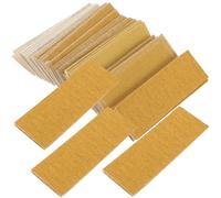 Mobestech 60 Feuilles Assortiment de Papier de Verre à Grain Fin, Papier Abrasif Velours Jaune 80/120 /150/180 /240/320, pour Plastique et Jade, Petits Projets