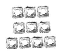 Mobestech 60pièces Couvre Brûleur Aluminium Réutilisable Pour Cuisinière à Résistante Chaleur Et Anti-huile Conserve La Propreté Du Nettoyage Facile Chiffon Humide