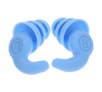 Mobestech Bouchons D’oreille en Silicone 4e Génération Bleu, Réutilisables, du Bruit à Triple Couche, Étanches pour Natation, Sommeil et Protection Auditive en Concert, Confortables