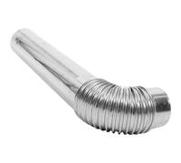 Mobestech Conduit de Poêle en Métal, Extension de Cheminée en Acier Inoxydable Argenté, Accessoire de Rehausse, Haute Température, pour Cheminée et Chauffage Domestique