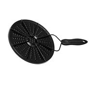 Mobestech Diffuseur de Chaleur Noir pour Poêle et Petite Casserole, Plaque de Guidage Thermique en Émail et Fer, Conductivité pour Cuisson Uniforme et Prolongée