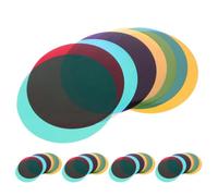 Mobestech Filtres à Gel Autocollants Ronds 74mm, 40 Pièces, Film PET Réutilisable pour Spots Encastrés, Changement de Couleur pour Lumière Chaude, pour Studios et Festivals
