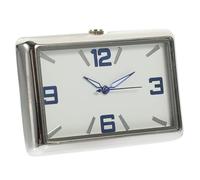Mobestech Horloge Analogique en Acier Inoxydable et Verre Adhésive de Voiture Carrée Design Individuel Légère pour Décoration Simple Couleur Aléatoire du Tableau de Bord en Bureau ou École