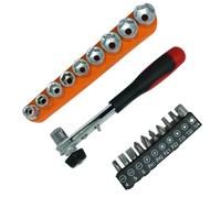 Mobestech Jeu de Clés à Cliquet pour Réparation Automobile Douilles en Métal et Plastique, Coffret Compact Embouts Tournevis pour Usage Domestique et Atelier Plusieurs styles