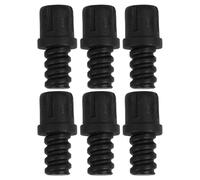 Mobestech Kit de 6 Adaptateurs de Tête de Brosse Toilette en Pp avec Design Ergonomique, Accessoires Noirs pour Manche de Brosse en Salle de Bain