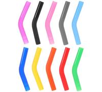 Mobestech Lot de 10 Embouts de Paille en Silicone pour Pailles en Acier Inoxydable, Surface Lisse et Design Flexible, pour Cafés et Bars