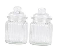 Mobestech Lot de 2 Bocaux en Verre Hermétiques 230ml pour Stockage Alimentaire, Matériau Alimentaire, Design Délicat Cuisine et Rangement Maison