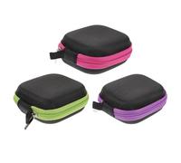 Mobestech Lot de 3 Pochettes de Rangement pour Bouteilles D’Huiles Essentielles - Couleurs Assorties - Compactes et Légères - Coffret de Voyage Pratique pour Flacons à roulettes Protection