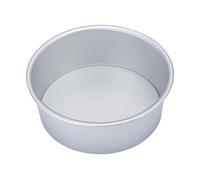 Mobestech Moules à Gâteau Ronds Argenté en Alliage D'aluminium Lot de 2 avec Fond Amovible 8 Pouces Surface Lisse et Démoulage Facile pour Chocolat et Fruits