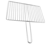 Mobestech Panier à Poisson Argenté pour Barbecue en Acier Inoxydable | Grille de Cuisson Robuste, Surface Lisse, pour Steak et Poisson, Usage Extérieur et Barbecue