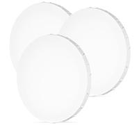 Mobestech Panneaux de Peinture sur Toile Ronde en Coton et Lin Lot de 3 Cadre Blanc Pratique 20x20 Cm pour pour Peinture à L'huile et Acrylique Peinture à L'huile et Acrylique