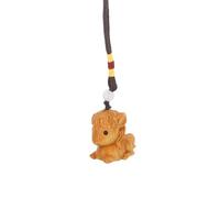 Mobestech Pendentif Miniature Cheval en Bois Sculpté la Main, Figurine Mignonne Décorative Grain Naturel, Ornement Artisanal Léger pour Paquet, Porte-clés, Présent Zen et Décoration
