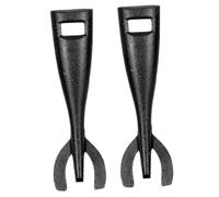 Mobestech Pinces pour Plaques Chauffantes en Fer Noir 2pcs, Accessoires Barbecue Faciles à Nettoyer Finition Soignée, pour Griller et Cuisiner en Extérieur