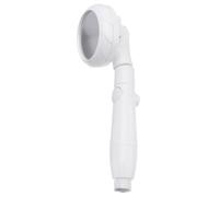 Mobestech Pommeau Pression avec Bouton Stop Eau et Filtre Intégré, Set Douchette Salle de Bain en Abs et Acier Inoxydable, Interface Standard 4 Points 2cm