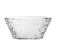 Mobestech Saladier en Verre Transparent Résistant aux Fissures Motif Irrégulier 1,6l Bol à Dessert et Récipient à Salade de Fruits pour Table et Repas