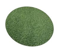 Mobestech Tapis Rond Style Artistique et Multi-Usage en Gazon Synthétique Vert Léger en Plastique pour Décoration de Table à Manger Extérieure