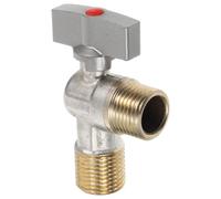 Mobestech Vanne à Bille en Cuivre pour Chauffe-eau, Robinet D'arrêt à Débit Élevé Filetage G1/2 et Commande Triangulaire, pour Tuyaux Domestiques et Lave-vaisselle