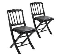 MobEventPro Chaises Pliantes Noires en Bois