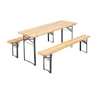 MobEventPro Set de Table et bancs Brasserie en Bois 180 cm