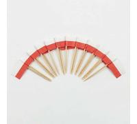Mobi Lock 120 Pièces de Pics à Cocktail avec Drapeau de la Pologne - 6,5 cm (2,5 po) Cure-Dents en Bambou avec Mini-Drapeaux - Pics de décoration pour Amuse-bouches et Boissons
