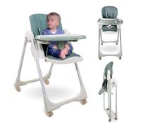 Mobiclinic® Kids, Chaise haute, Évolutive, Extra pliable, Convertible en chaise haute, Simba, Harnais 5 points, Roues avec freins, Double plateau amovible, Tissu lavable et amovible, Réglable