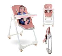 Mobiclinic® kids, Chaise haute, Évolutive, Extra pliable, Convertible en, Simba, Harnais 5 points, Roues avec freins, Double plateau amovible, Tissu lavable et, Réglable