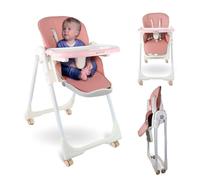 Mobiclinic Kids, chaise haute pour bébés, évolutive, pliable, transformable en chaise haute pour jeunes enfants, Simba, ceinture avec 5 points fixes, roues avec freins,