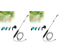 Mobiclinic®, Pulvérisateur Électrique, 3M, 4 Buses, 2 Réglages de Puissance, Autonomie de 2 à 3 h, Lance Extensible 60-85 cm, USB, Poignée Ergonomique, Irrigation et Nettoyage, Profumig (Lot de 2)