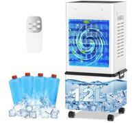 Mobile Air Conditioner, 12L Evaporative Air Cooler with Remote Control