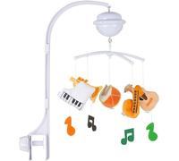 Mobile musicale pour bébé - Projecteur pour bébé - Apaisant pour bébé - Avec Bluetooth - Dimensions : 55 x 32 x 61 cm - Couleur : orange
