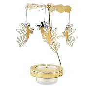 mobile pour bougies, carrousel de Noël rotatif doré avec | Centre de table décoratif pour maison, mariage, bureau, restaurant, entrée