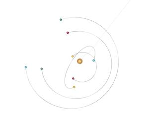 Mobile Suspendu Structure Atomique en Métal, Décor Moderne Nordique
